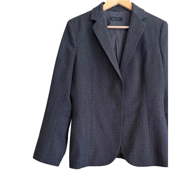 MARLOWE Wool Blend Preppy Formal Professional Italian Office Blazer 46(US Sz 10) - Picture 7 of 11